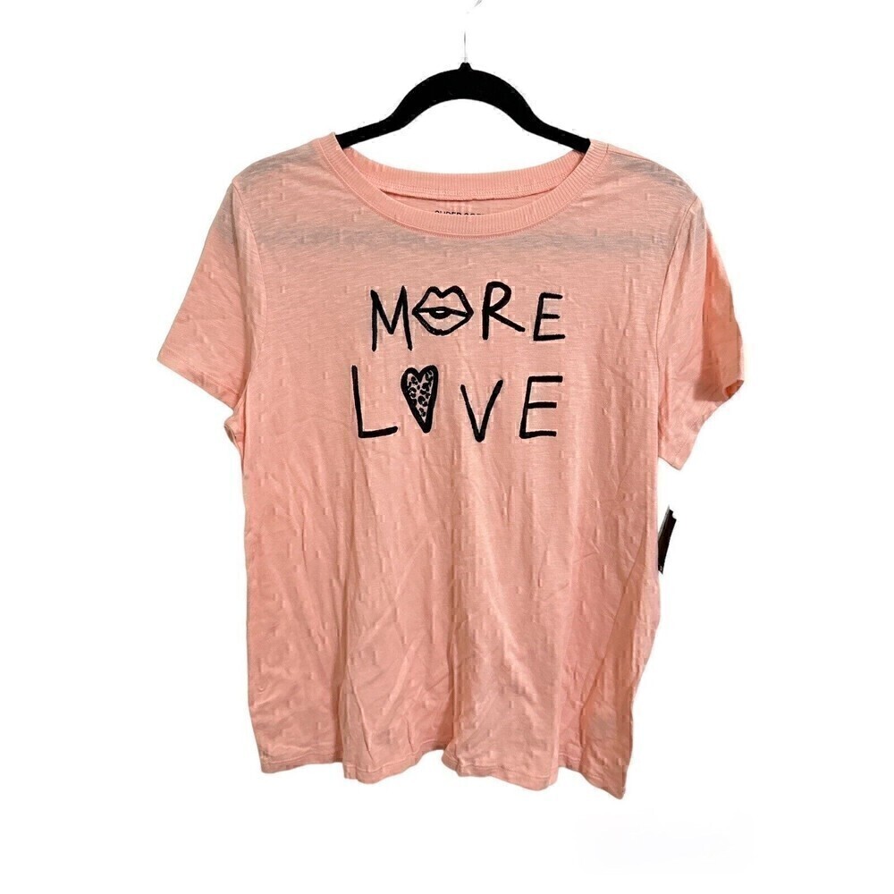NEW Torrid Super Soft Sub Jersey Tee Size 00/10 Womens Peach Pink Crew Neck Top